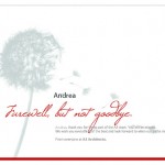 Beautiful 99 A3 Farewell Card